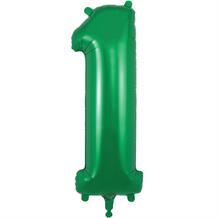 Dark Green 34" Number 1 Supershape Foil | Helium Balloon