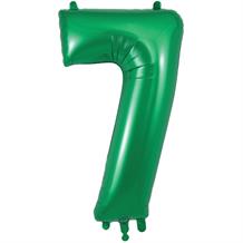 Dark Green 34" Number 7 Supershape Foil | Helium Balloon
