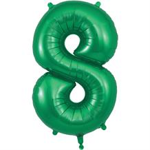 Dark Green 34" Number 8 Supershape Foil | Helium Balloon