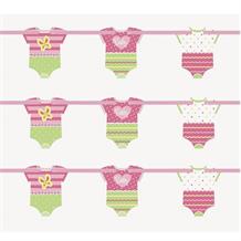 Pink Dots Baby Shower Paper Banner | Decoration
