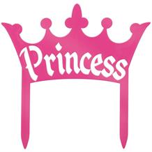 Princess Sign | Pink Crown Cake Topper Decorations