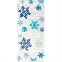 Christmas Blue Snowflake Party Cello Loot Favour Bags