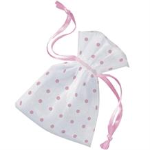 Baby Pink Dot Wedding Organza Bags