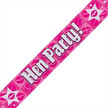 Hen Party Pink Foil Banner | Decoration