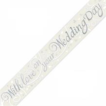 Wedding Day with Love Foil Banner | Decoration