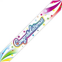 Congratulations Swirls Party Foil Banner | Decoration