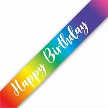 Rainbow Happy Birthday Foil Banner | Decoration