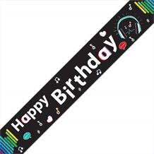 Music Happy Birthday Foil Banner | Decoration