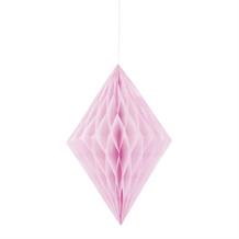 Baby Pink Honeycomb Diamond Party Hanging Decorations