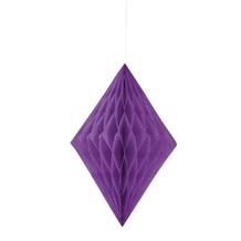 Pretty Purple Honeycomb Diamond Party Hanging Decorations