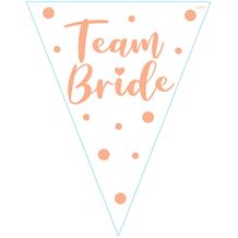 Team Bride | Rose Gold Dots Foil Flag | Bunting Banner | Decoration
