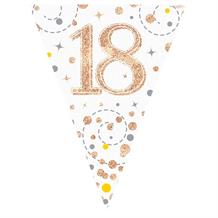 Rose Gold Fizz 18th Birthday Bunting | Party Save Smile