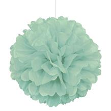 Mint Green 16" Puff Ball Party Hanging Decorations