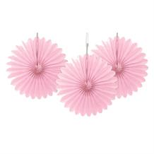 Baby Pink Tissue Paper Fans Party Hanging Decorations