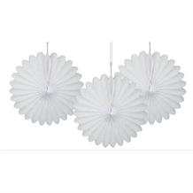 White Tissue Paper Fans Party Hanging Decorations
