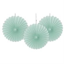Mint Green Tissue Paper Fans Party Hanging Decorations