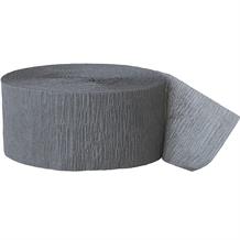 Silver Grey Crepe Party Streamer Decoration
