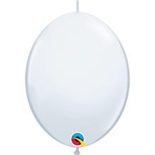 White Quick Link 12" Qualatex Helium Quality Decorator Latex Party Balloons
