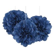 Royal Blue 9" Puff Ball Party Hanging Decorations