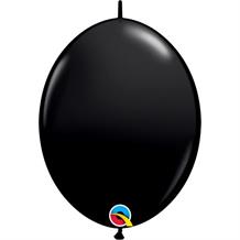 Onyx Black Quick Link 12" Qualatex Helium Quality Decorator Latex Party Balloons