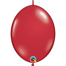 Ruby Red Transparent Jewel Quick Link 12" Qualatex Helium Quality Decorator Latex Party Balloons