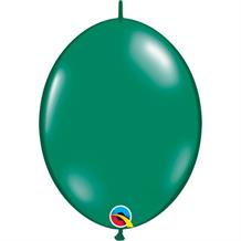 Emerald Green Transparent Jewel Quick Link 12" Qualatex Helium Quality Decorator Latex Party Balloons