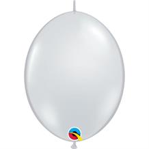 Diamond Clear Transparent Jewel Quick Link 12" Qualatex Helium Quality Decorator Latex Party Balloons