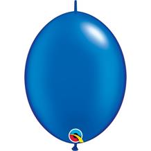 Pearl Sapphire Blue Quick Link 12" Qualatex Helium Quality Decorator Latex Party Balloons