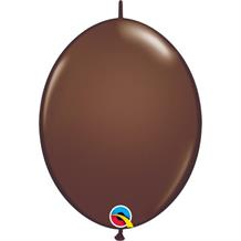 Chocolate Brown Quick Link 12" Qualatex Helium Quality Decorator Latex Party Balloons