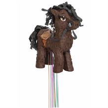 Brown Horse Shaped Pull Pinata Party Game | Decoration