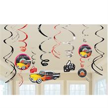 1950’s Rock & Roll Party Hanging Swirl Decorations