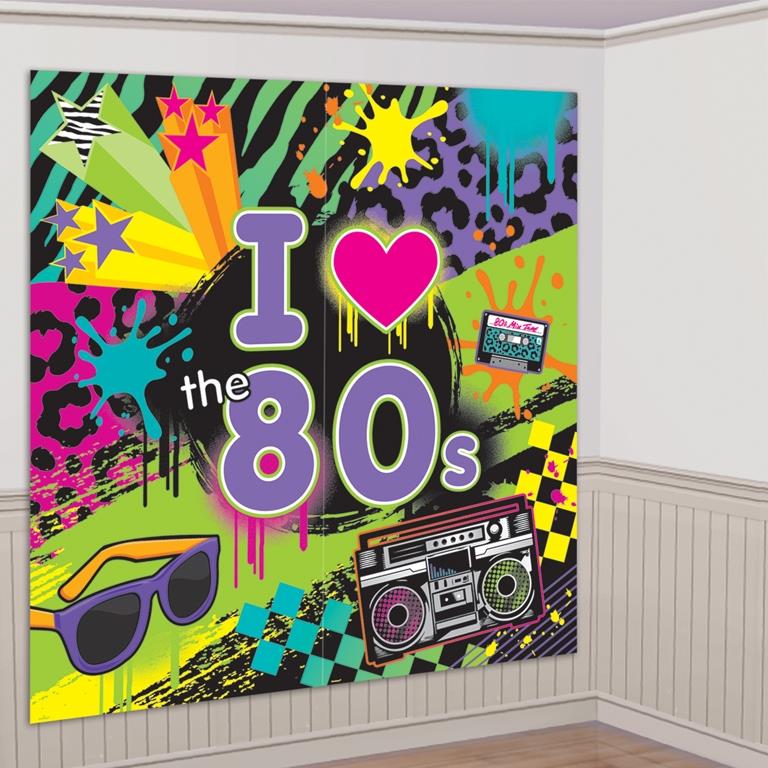 1980&rsquo;s Rad Party Giant Scene Setter Party Decoration