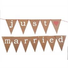 Rustic Just Married Banner | Party Save Smile