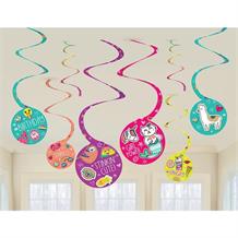 Selfie Celebration Party Hanging Swirl Decorations
