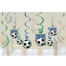 Football Party Hanging Swirl Decorations