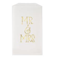 Painted Floral Wedding Party Glassline Mr & Mrs Loot Bags