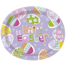 Easter | Rabbits | Lilac Oval 30cm Plates