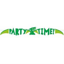 Dinosaur Shaped Party Time Banner | Decoration