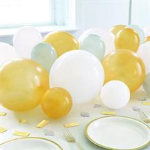 Silver, White and Gold Balloon Garland | Arch Kit