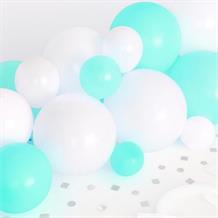 Blue, White and Silver Balloon Garland | Arch Kit