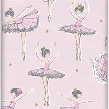 Pink & Gold Ballerina Tablecloth | Party Save Smile
