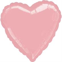 Pastel Pink Metallic Heart 18" Foil | Helium Balloon