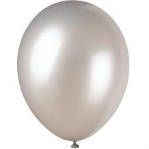 Silver Pearl Crystal Party Latex Balloons