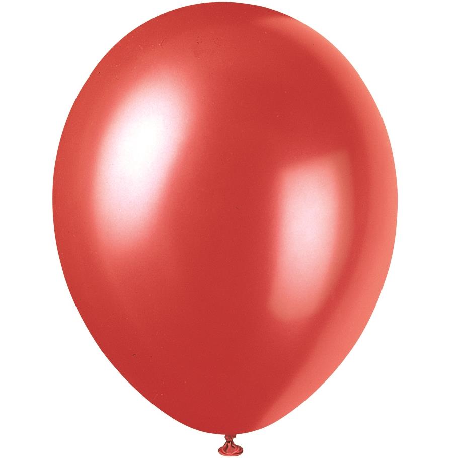 Flame Red Pearl Crystal Party Latex Balloons