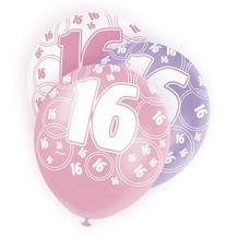 Pink Glitz 16th Birthday Party Latex Balloons-Balloons