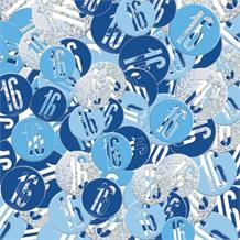 Blue and Silver Holographic 16th Birthday Table Confetti | Decoration