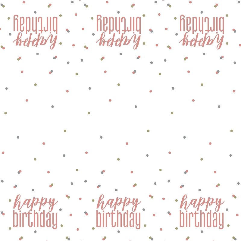 Rose Gold Holographic Happy Birthday Party Tablecover | Tablecloth