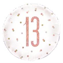 Rose Gold Holographic 13th Birthday 18" Foil | Helium Balloon