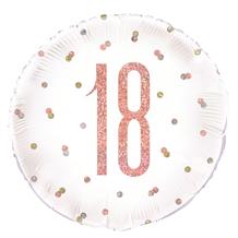 Rose Gold Holographic 18th Birthday 18" Foil | Helium Balloon