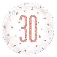Rose Gold Holographic 30th Birthday 18" Foil | Helium Balloon